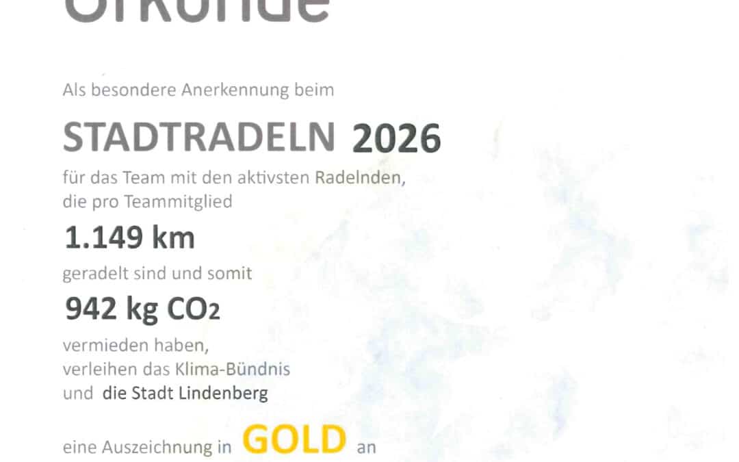 Auszeichnung beim STADTRADELN 2026